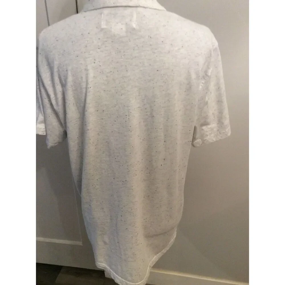 Original Penguin Golf Polo Off White Blue Specks Large L Munsingwear